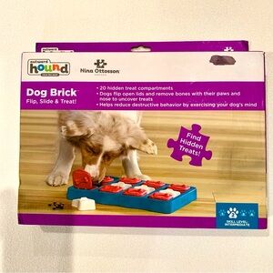 Outward Hound Dog Brick Dog Treat Puzzle Maze Game Level 2 by Nina Ottosson NIB